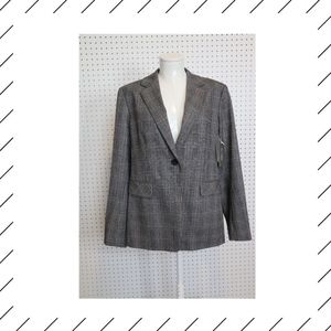 Work blazer NORDSTROM Plaid Stretch Wool Jacket